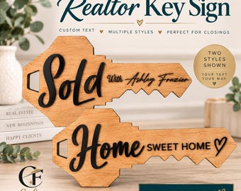 Cartello personalizzato "Venduto" per agente immobiliare, regalo personalizzato per la chiusura di una transazione immobiliare, cartello con logo per agente immobiliare, cartello per il branding aziendale, accessorio per la chiusura di una nuova casa