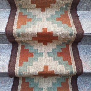 Handmade Wool Jute Runner Rug - Custom Size, Jaipur Heritage