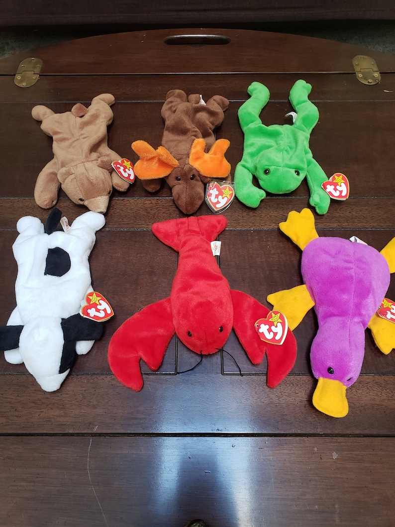 very-rare-6-of-the-9-first-original-ty-beanie-babies-etsy