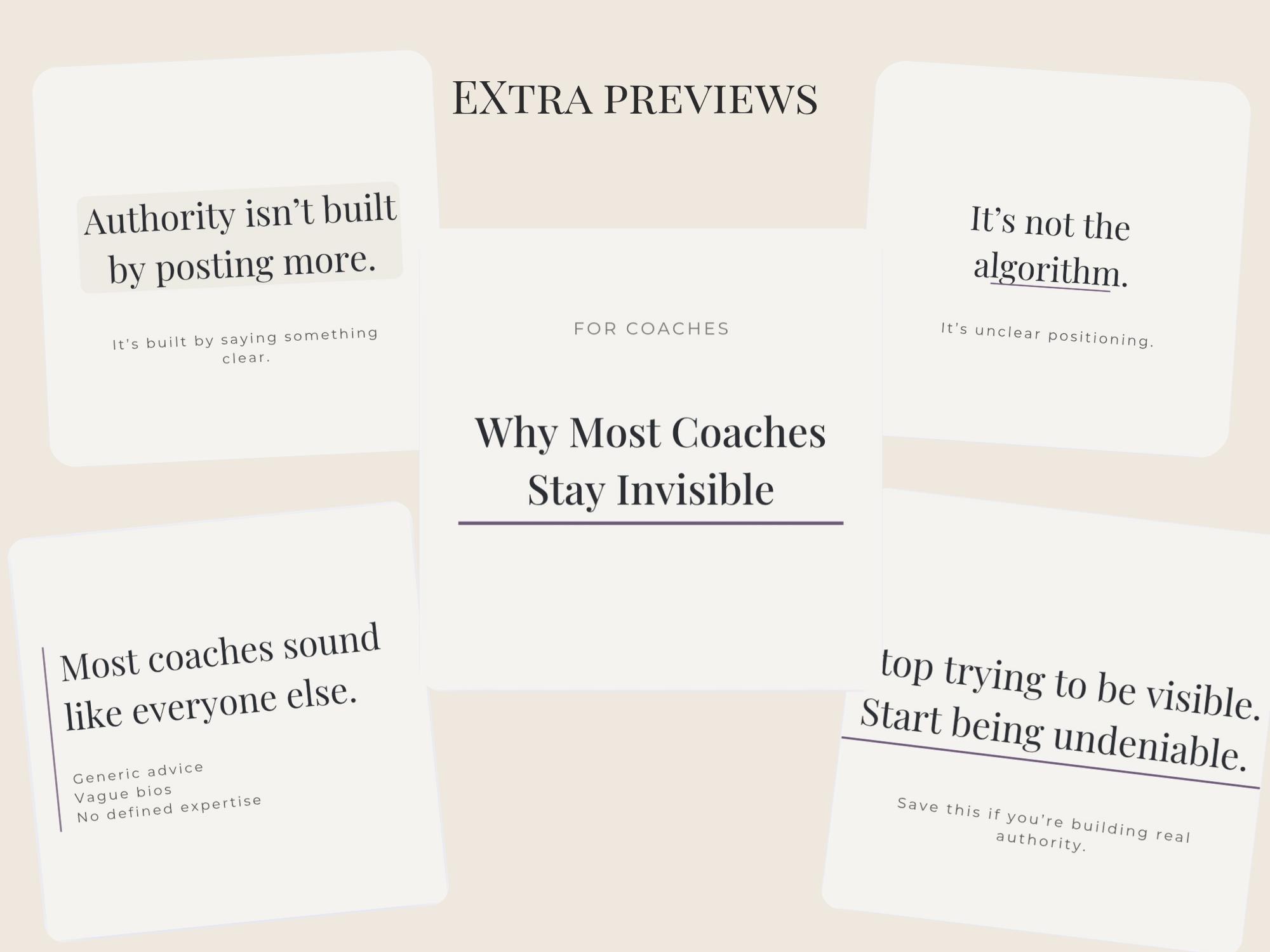 Instagram Carousel Templates for Coaches – Canva Editable, Authority ...