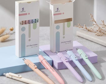Personalized Pen Set of 6, Custom Engraved Gel Pens, Pastel Soft Touch Matte Pens, Bridesmaid Gift, Teacher Appreciation, Office Stationery