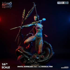 Neytiri - Avatar Fuego y Ceniza STL (Estatua + Busto) / Escultura con 2 variantes