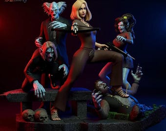 Diorama de Buffy Cazavampiros, modelo 3D STL a escala 1:6
