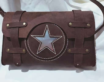 Handgefertigte Leder Umhängetasche