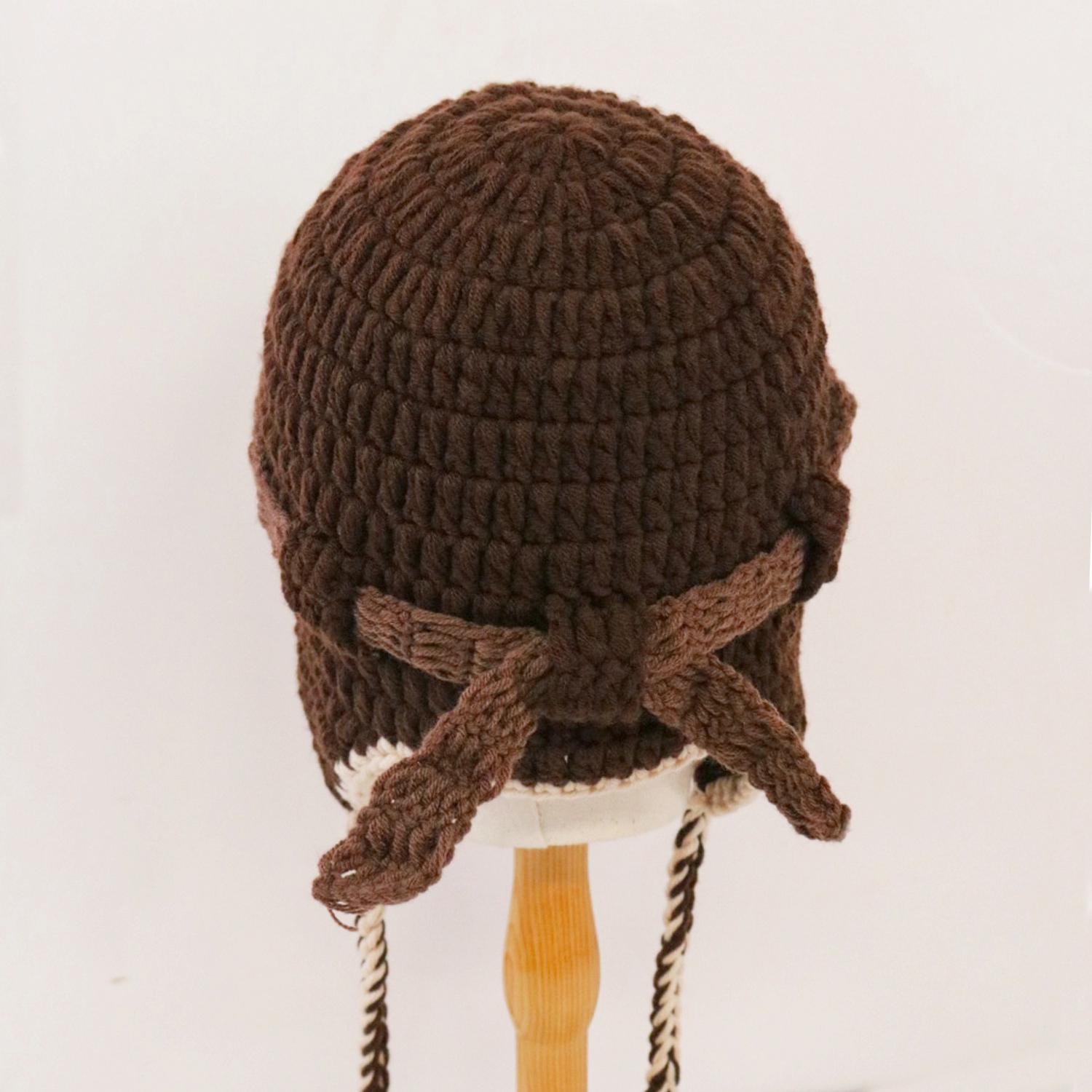 Handmade Crochet Aviator Pilot Hat With Goggles, Colorful  display picture 1