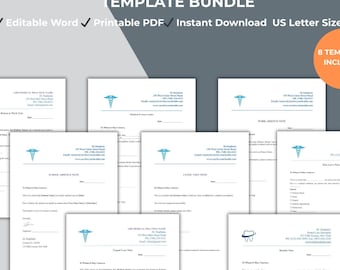 Editable Doctor Excuse Note Templates Bundle (PDF, Word)