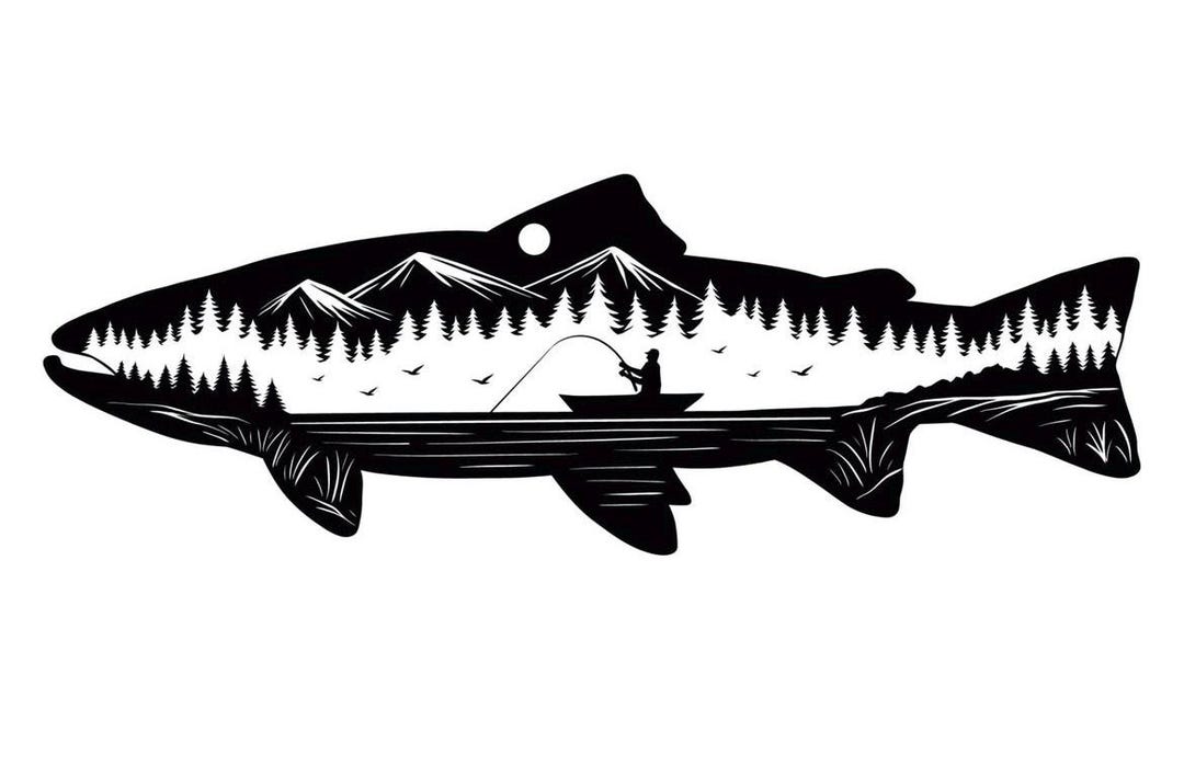 Fishing Fish Design SVG File - Etsy