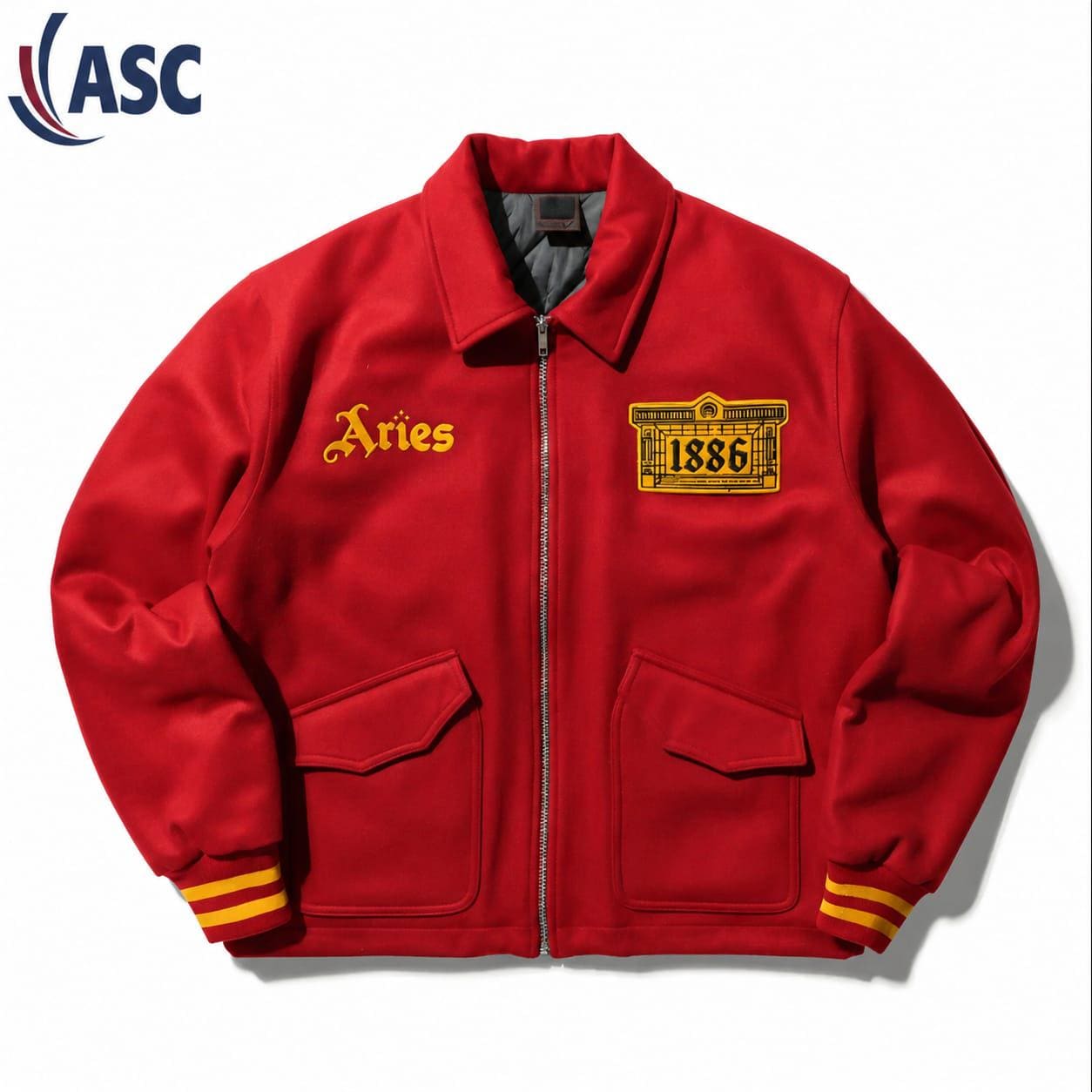 Retro Red Arsenal Bomber Jacket | Vintage Style 