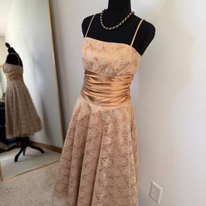 sachin and babi light blue dress OMG! NEW! Jessica Simpson Elegant Cocktail Party Dress Champagne color size  2