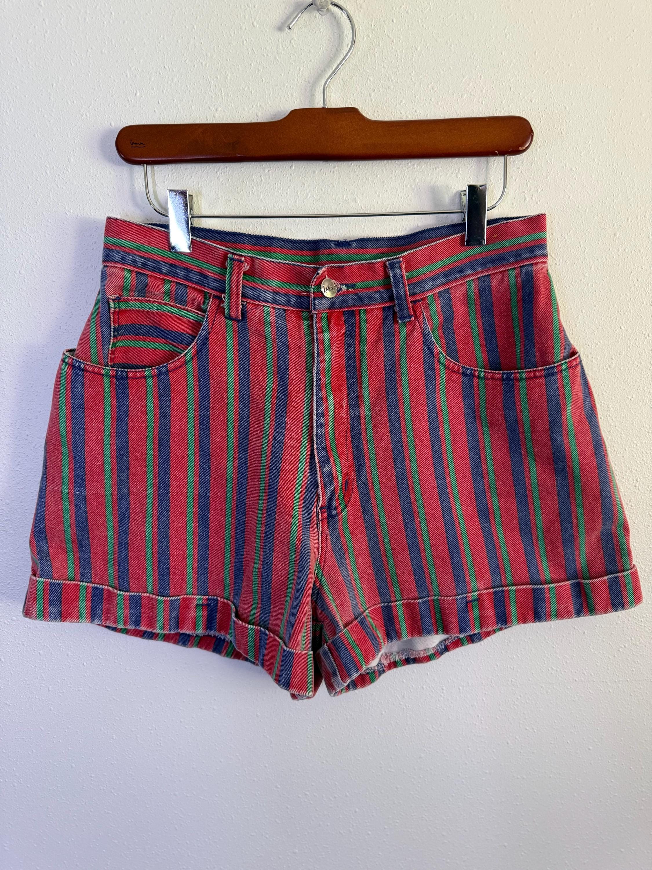 80s Striped Shorts - Etsy Singapore