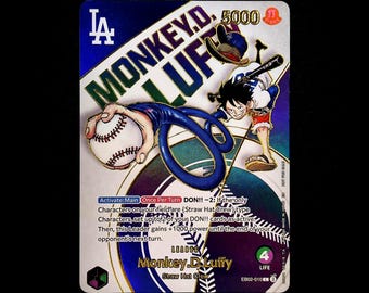 Monkey D. Luffy Dodgers X One Piece Night Promo Card - Etsy