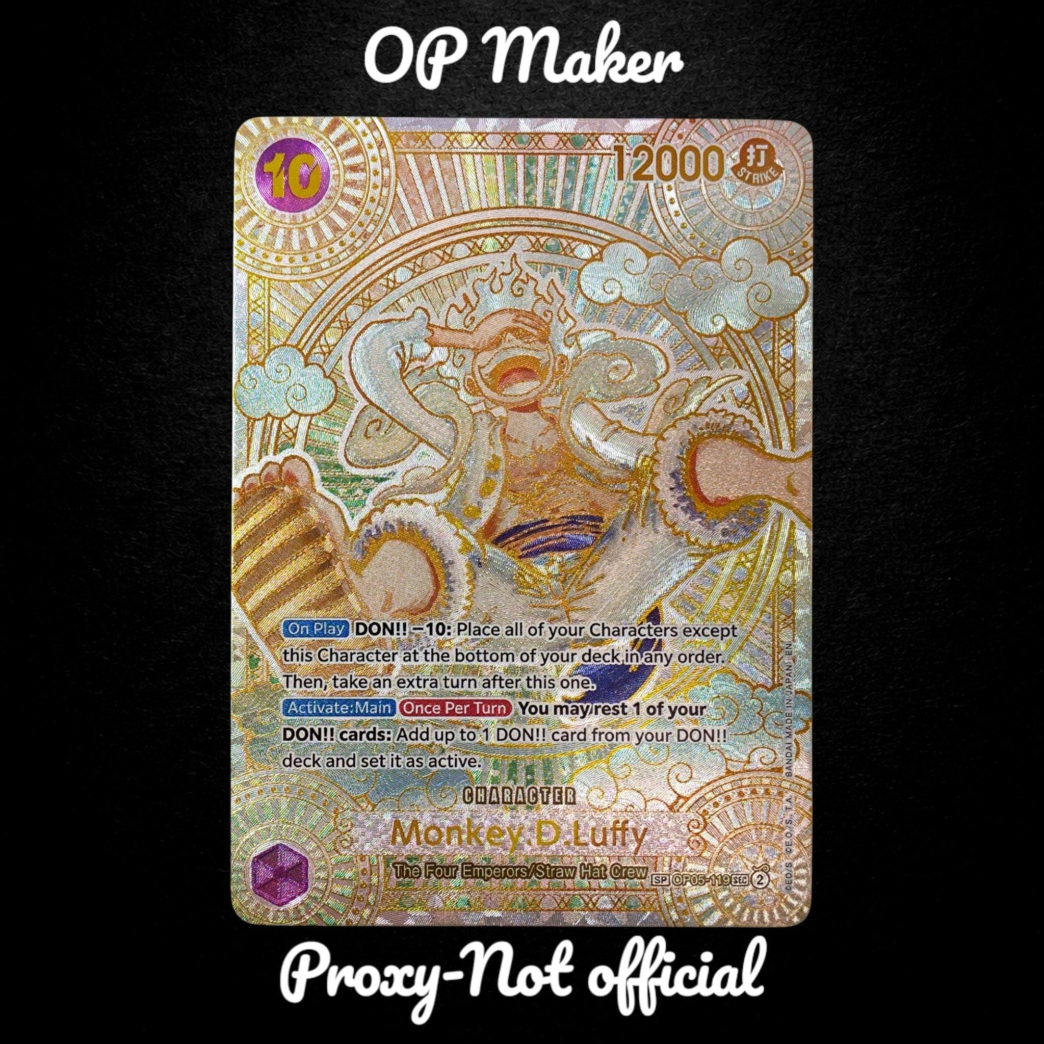 Luffy Gold Card - Etsy