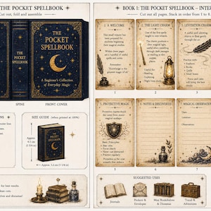 Mini Wizard Spell Books – Printable Miniature Collection (Digital Download)