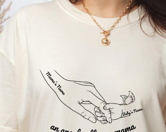 Angel Mama Custom Shirt, Comforting Grieving Mother Gift, Size: S-3XL