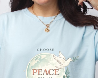 Peace Dove Art Custom Shirt, Just Peace Design, Size S–3XL