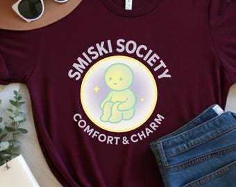 Smiski Society Custom Design Shirt, Customizable Comfort and Charm Graphic Tee, Size: S-3XL