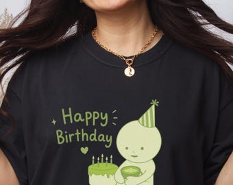 Smiski Birthday Shirt, Cute Kawaii Party Graphic Tee, Size: S-3XL