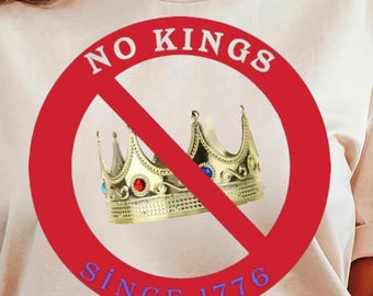 No Kings No Masters Shirt, Protest Graphic Custom Tee, S-3XL