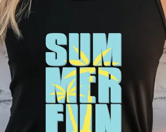 Summer Fun Personalized Shirt, Cheerful Vacation Custom Graphic Tee, S-3XL
