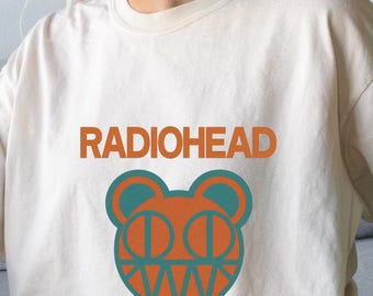 Radiohead Personalized Shirt, 90s Alternative Concert Graphic Tee Size:S –3XL