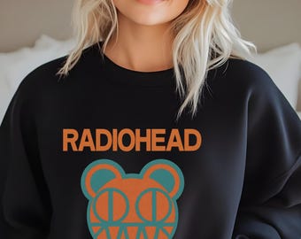 Personalized Radiohead Hoodie & Sweatshirt, 90s Indie Rock Fan Pullover Size S–2XL