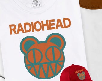 Radiohead T-shirt With Printed Hat Included, Custom Design, Sizes: S – 3XL