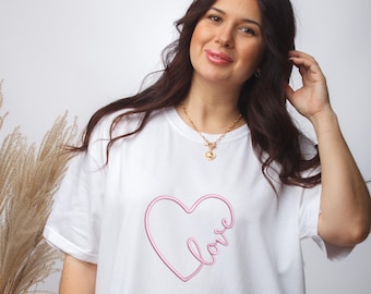 Personalized Heart Love T-Shirt, Custom Mother's Day Tee