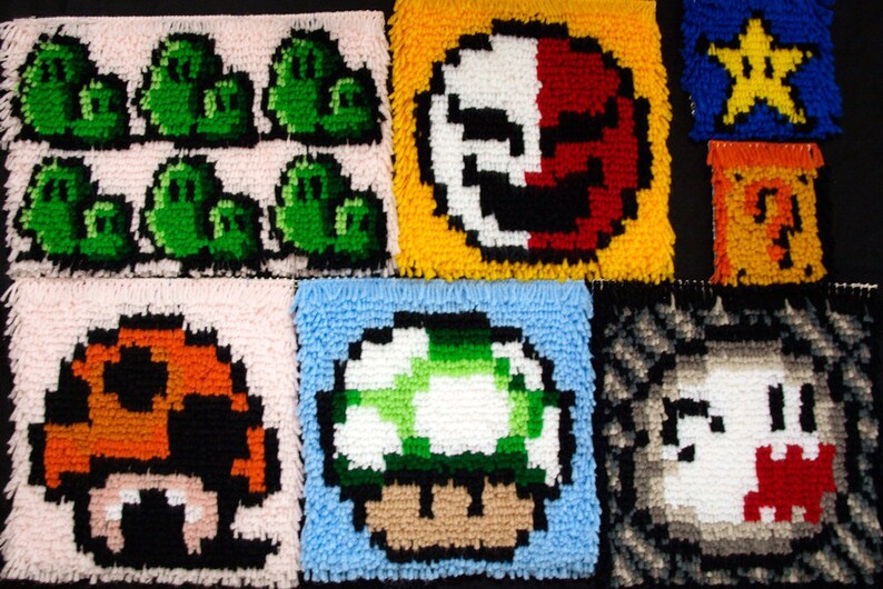 Super Mario World Magikoopa Latch Hook Kit DIY Latch Hook Etsy