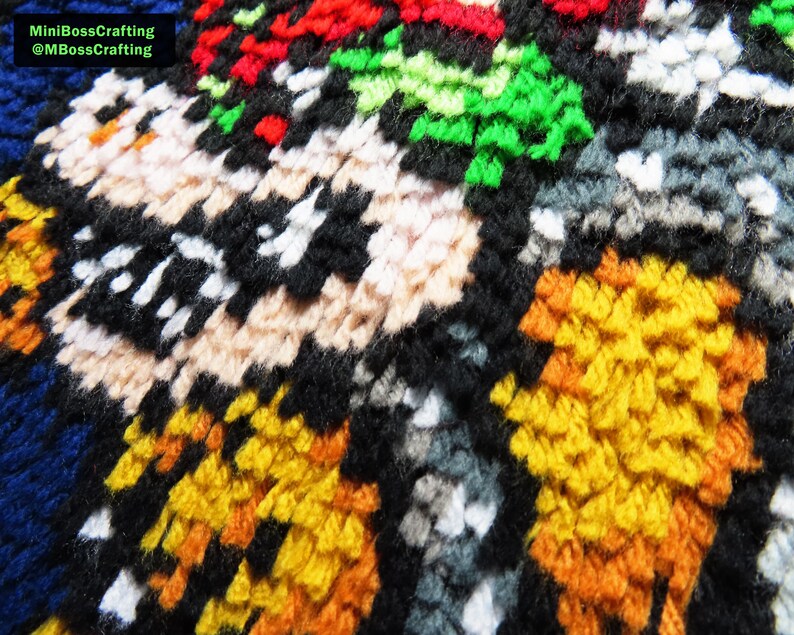 Bowser Mario Maker Latch Hook Kit DIY Latch Hook Rug Etsy