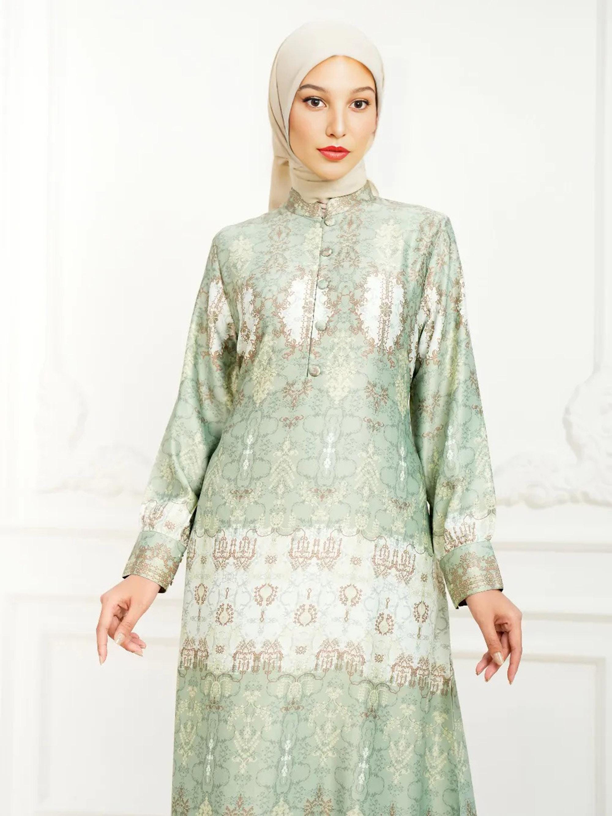 Green Batik Dress - Etsy