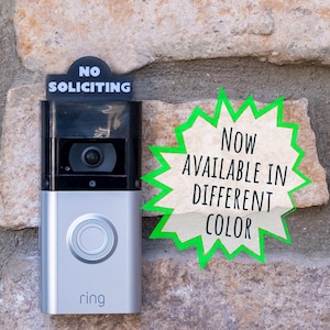 No Soliciting Sign for Ring and Smart Camera Doorbells
