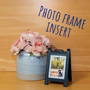 3D Printed Photo Frame Insert for Customizable Desktop Sign, Interchangeable Styles