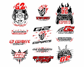 G2 Gaming SVG Bundle – Esports G2 Gamer Logo & Mascot Design, PNG Eps 300 DPI, Cricut Cut Files, Gaming Shirt, Instant Download
