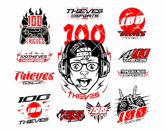 Thieves Gaming SVG Bundle – Esports Thieves Gamer Logo & Mascot Design, PNG Eps 300 DPI, Cricut Cut Files, Gaming Shirt, Instant Download