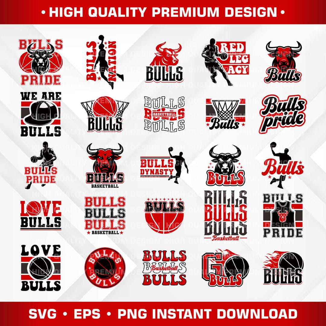 Bulls SVG&PNG Bundle | Layered Bulls PNG Files | Cricut Cut File ...