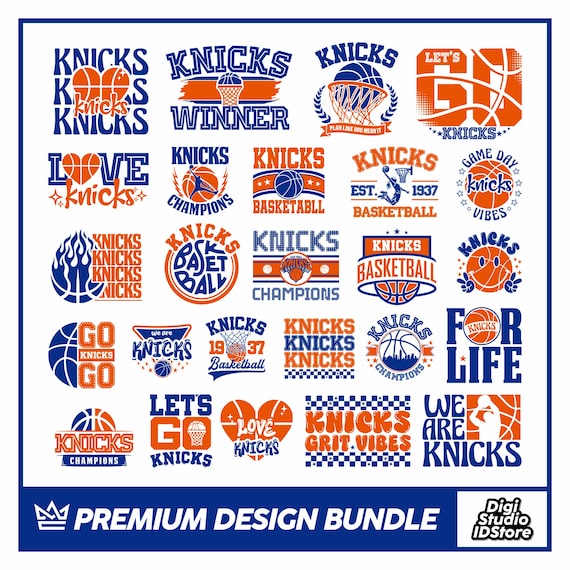 Knicks SVG&PNG Bundle | Layered Knicks PNG Files | Cricut Cut File | Basketball Clipart for T-Shirt | Instant Download