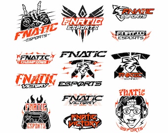 Fnatic Gaming SVG Bundle – Esports Fnatic Gamer Logo & Mascot Design, PNG Eps 300 DPI, Cricut Cut Files, Gaming Shirt, Instant Download