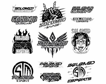 SoloMid Gaming SVG Bundle – Esports SoloMid Gamer Logo & Mascot Design, PNG Eps 300 DPI, Cricut Cut Files, Gaming Shirt, Instant Download