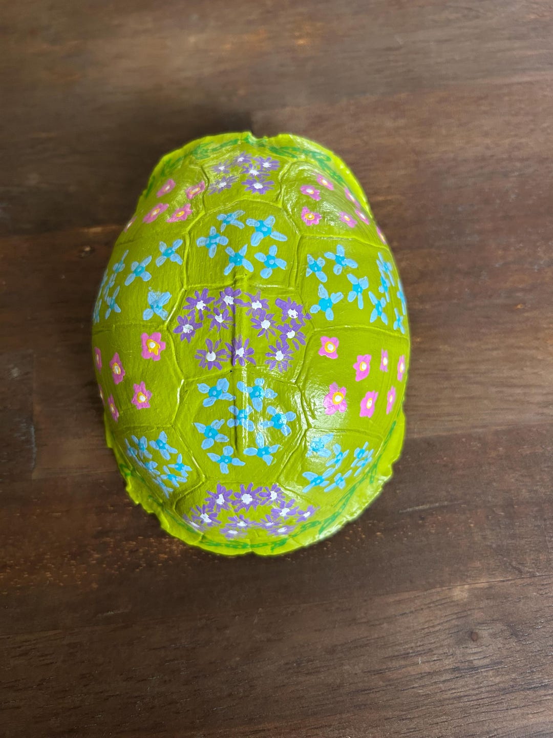 Floral Painted Turtle Shell - Etsy