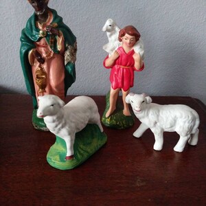 Vintage Natividad Set 10 Pieza con Pesebre | Etsy