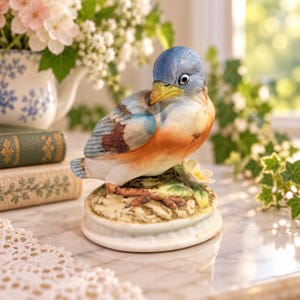 Lefton China Bluebird Figurine - Etsy