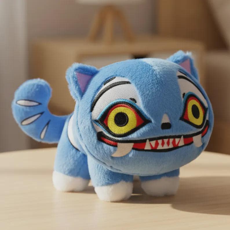 Demon Hunters Peluche A Forma Di Tigre Viola - Morbido Giocattolo Da Collezione In Cotone PP, 18 Cm - Regalo Per Fan Dai 15 Ai 35 Anni