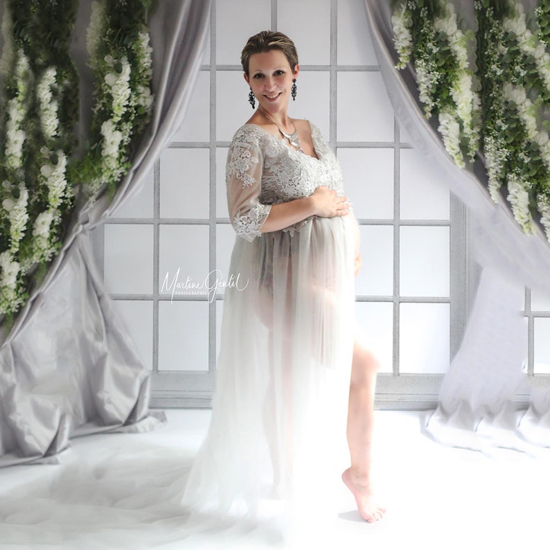 Lace Tulle Maternity Dress for Photo Shoot Maternity Wedding Etsy