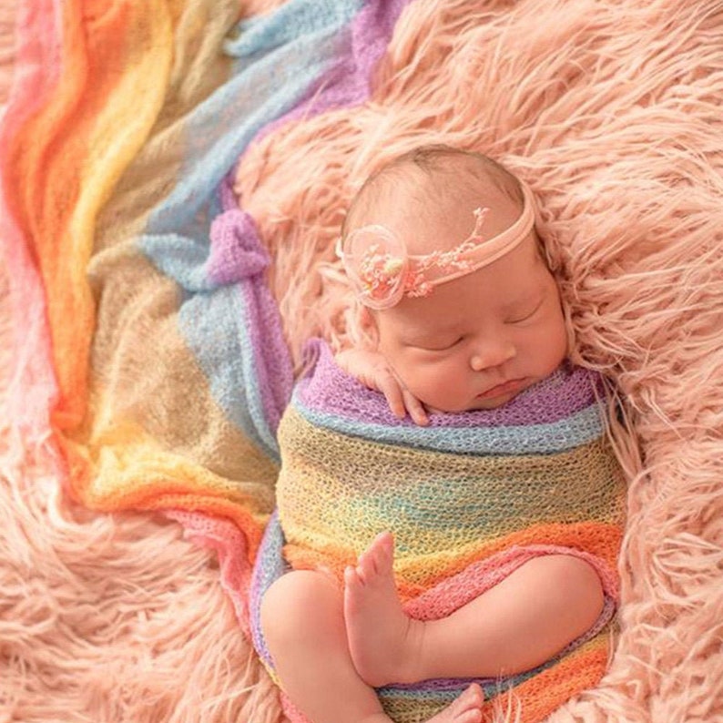 rainbow newborn wrap