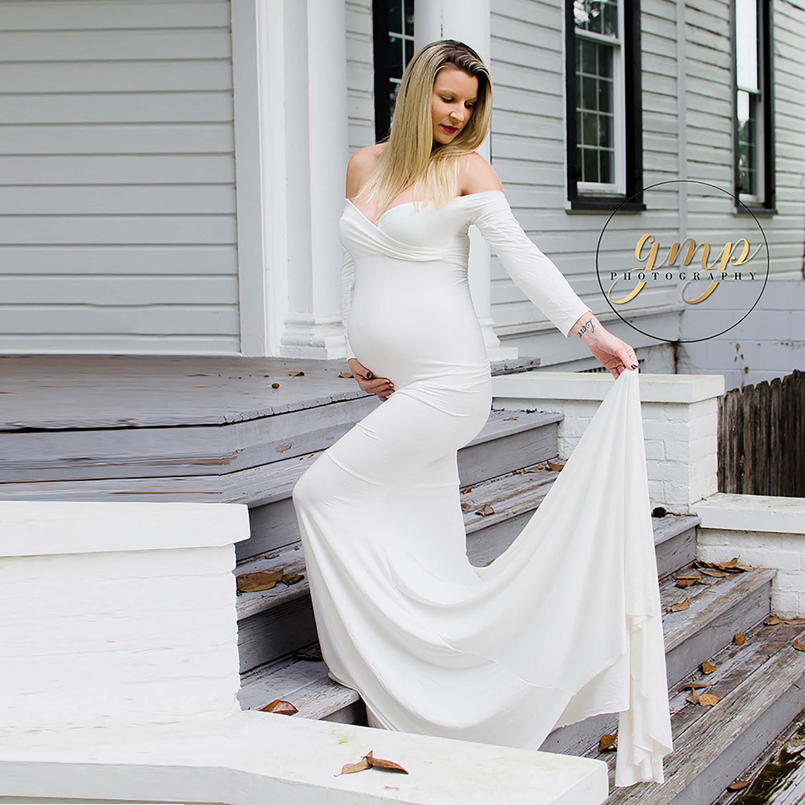 Maternity Gown Long Sleeve Maternity Dress for Photo Shoot Off Etsy