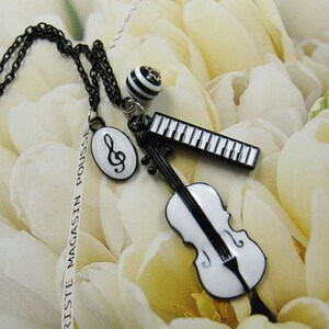 Gitarre und Musik Charms Halskette (langkettigen)