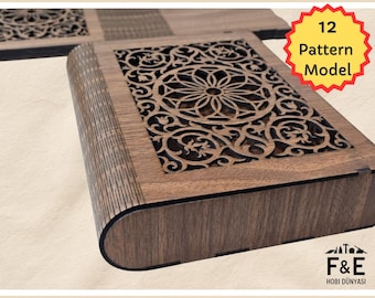 Patterned Book Box SVG