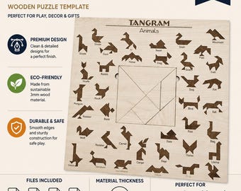 Tangram Animals Puzzle SVG