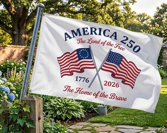 America 250 Boat Garden Flag, 1776-2026 Patriotic USA Heritage Nautical Garden Flag, America 250