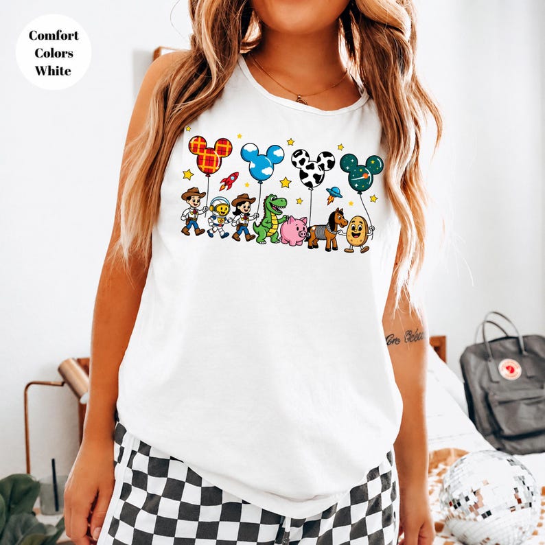 retro disney shirt, disneyworld tee, disney vacation tee, Disney Trip Shirt, Toy story tank top, disney family shirt, disneyland shirt, disney gift for fans, classic disney shirt, Toy Story Shirt, disney Tank top, Toy Story Balloon, comfort colors Tank